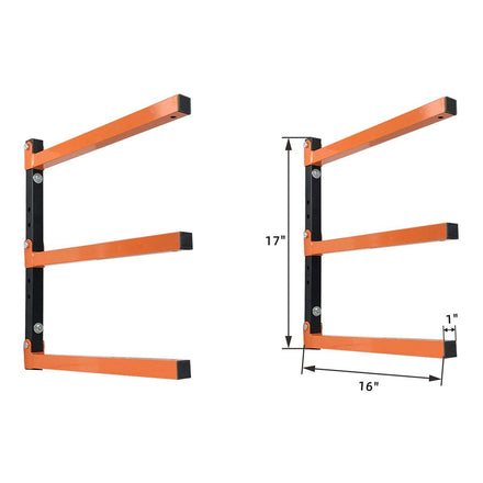 Multifunction Lumber Storage Metal Rack Wall Mount Timber Holder with Durable Sheet Metal Screws Wood Rack Workshop Rack