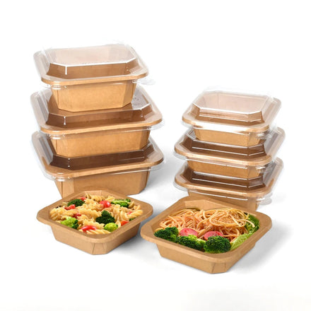 SenAng Kraft Paper Octagonal Bowl in Stock Ready to Ship Fast Delivery