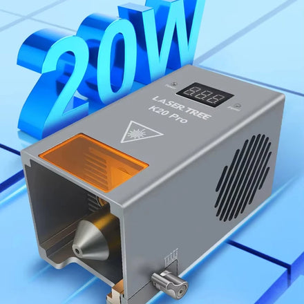 LASER TREE K20 Fixed Focus 20W Optical Power Laser Engraver Machine Module with Built-in Airway for Plywood Acrylic MDF Cutting