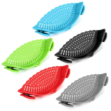 HYRI Popular Silicone Colander Household Kitchen Fruit Rice Vegetable Colorful Custom Silicone Snap on Strainer