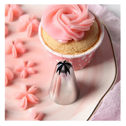 Youyu Cherry Sakura Flower Nozzles 2F 25MM Cake Decorating Tools Seamless 304 Stainless Steel Eco-Friendly Customizable
