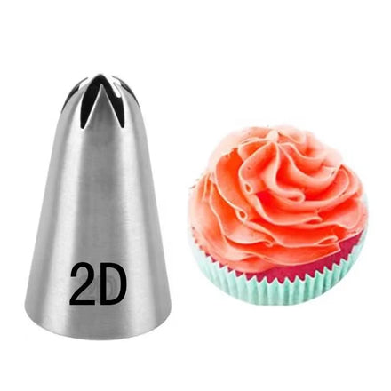 Piping Nozzles 2D 25MM Seamless 304 Stainless Steel Eco-Friendly Customizable Multi-colors Stocked Cake Decorating Tools Medium