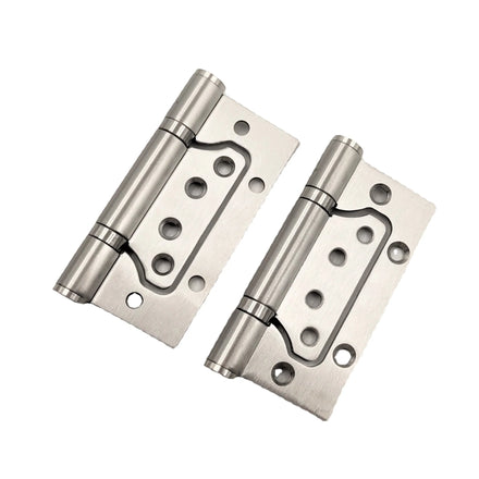 4 Inch Brushed Butterfly Hinge Stainless Steel Ball Bearing Flush Silent Door Hinge with Screws for Interior Wooden Bedroom Door