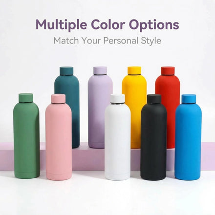 Custom logo Stainless Steel Tumblers Rubber Printing Double Wall Vacuum Insulated Water Bottles
