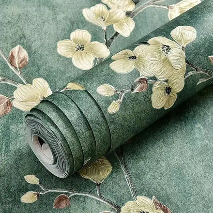 Irini Modern Waterproof Self Adhesive Bedroom Wall Stickers 3D Printed Damask Pattern with Lifetime Warranty for Household Use
