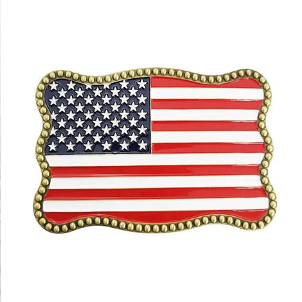 Creative Card Storage Gift Belt Buckle Unique Business Card Bank Card Metal Belt Buckle United States Flag