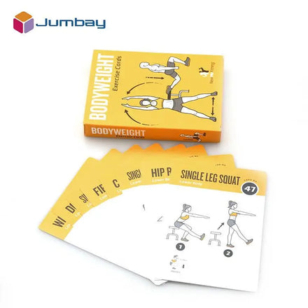 Custom Illustrated Dumbbell Fitness Body Building Exercise Bands Yoga Decks Playing Cards for Keep Fit and Exercise