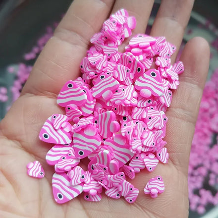 1kg DIY Slime Filler Sprinkles Sea Animals Clay Slices Pink Tropical Fish Polymer Clay Sprinkles