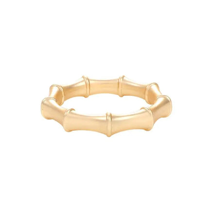Holder for Dining Table Metal Bamboo Design Circle Gold Napkin Rings for Weddings Banquet Party Dinner Napkin Buckle
