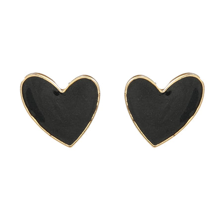 JL18573 Fashionable Internet Celebrity Alloy Oil Drop Earrings Heart-shaped Earrings Cute Girl Heart Korean Version Accessories