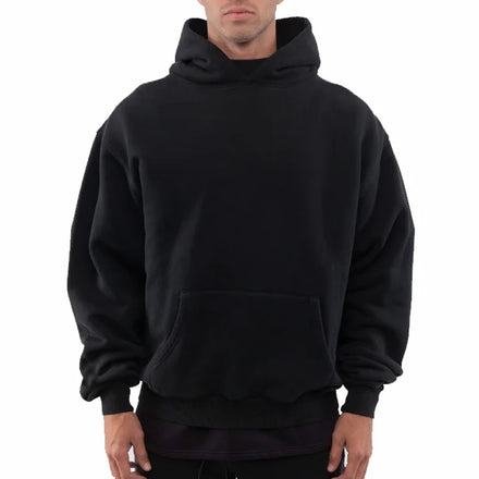Men's Hoodies Cotton Heavyweight Oversized Streetwear Blank Pullover Sweatshirt Hoodies Hoody Men
