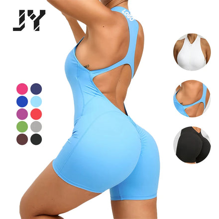 JY New Design Seamless Sportswear One Piece Fitness Set Outfit Sexy Comfort Yoga Jumpsuit for Women Seamless Yoga Set