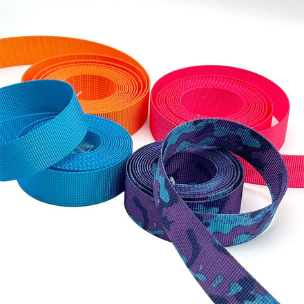 25mm Eco-Friendly Custom Weave Colorful Imitation Nylon Pit Pattern Webbing for Suitcase Shoe Material Handbag Backpack Strap