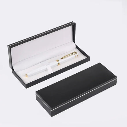 2026 China Bulk Products Promotional Luxury Business Hand Made Custom logo Gift Steel Roller Pen Set With Metal Clip