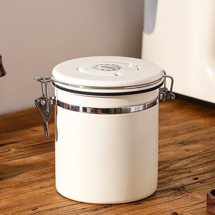 Stainless Steel Airtight Coffee Tea & Sugar Container with Freshness Preservation for Kitchen Use-Custom Logo Option
