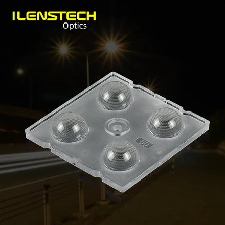 50mm*50mm 4 Optics Plastic 60 Degree Convex Led Lens for Stadium Lighting / Sports Lighting