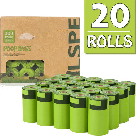 Custom Eco-Friendly Dog Poop Bags Biodegradable Cornstarch Wrap for Doggy Poo Waste