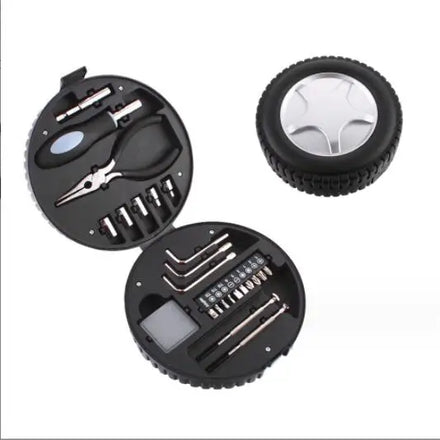 Custom Logo 24pcs Tire Shaped Tool Kit Car Repair Tool Kit Set for Promotion Gift
