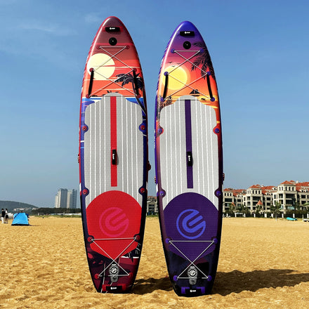 E SUP Double Layer Inflatable Paddle Board with EVA & PVC Materials Pump & Bag Included