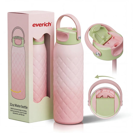 New Lock Lid 18/8 Stainless Steel Double Wall Vacuum Insulated Leak Proof Water Bottles Sweat Resistant