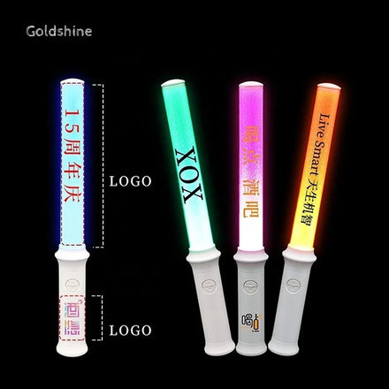 Custom Green Mini Light Keychain 3D Acrylic Glow Stick New Bulk Packed Neon Toys Music Concerts Christmas Cheer Props RGB