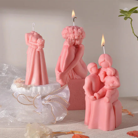 Valentine's Day Aromatherapy Candle Silicone Mold Handmade Creative Wedding Gift Gypsum Pendant Grinding Tool
