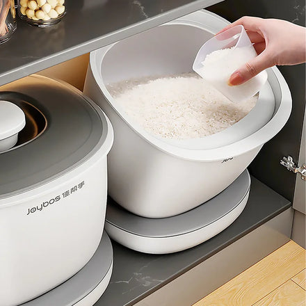 Rotatable Moisture Proof Rice Storage Grain Container BPA-Free Household Kitchen Grain Rice Container
