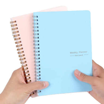 Economy Choice A5 Size Spiral Bound Spiral Binder 52 Weekly Undated Agenda Planner Notebook Gift Journal Diary Notebook