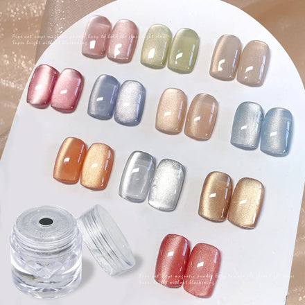 New Arrival Porcelain White Acrylic Glitter Chameleon Pigment Holographic Powder Wholesale Cat Eye Powder