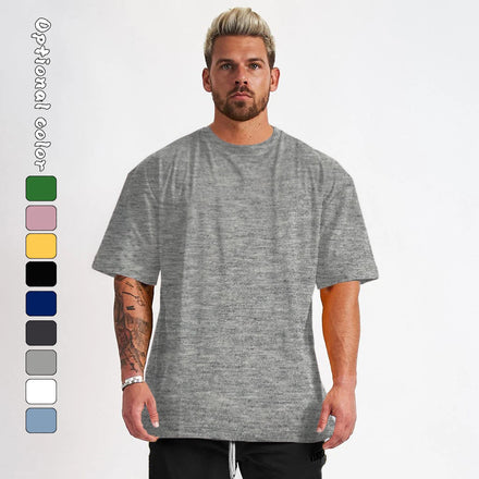 Premium Hip Hop Fashion 180gsm Cotton Downshoulder Tshirt Wholesale Mens O-Neck Blank Oversized T Shirts