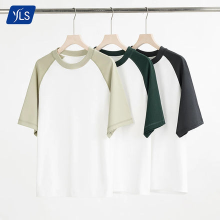 YLS Wholesale Hot Summer Men's Short Sleeve High Quality Knitted High Street Running Workout T-Shirt Customized Logo Gym