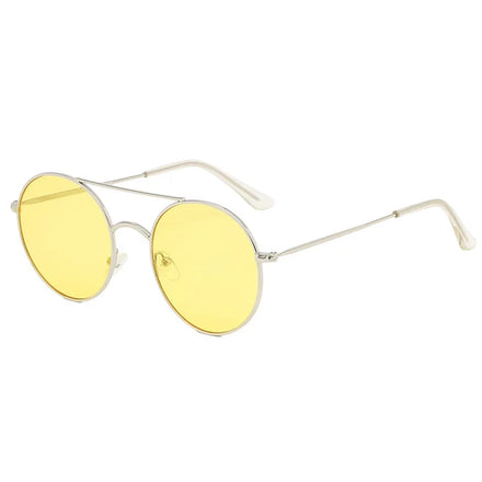Feihong FH50875 Fashionable Unisex Retro Sunglasses UV400 Lens Classic Alloy Double Bridge Light Weight Driving Outdoor Shades