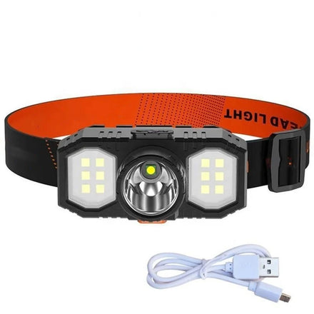 Johold New LED Headlight COB Mini Lighting Outdoor Long-range Headlight USB Charging Fishing Light