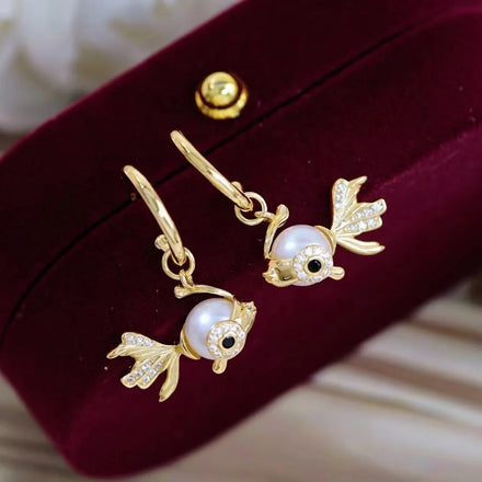 JW127 8mm DIY Natural Real Freshwater Pearl Set Charm Accessories 925 Sterling Silver Gold Plated Jewelry Set for Women