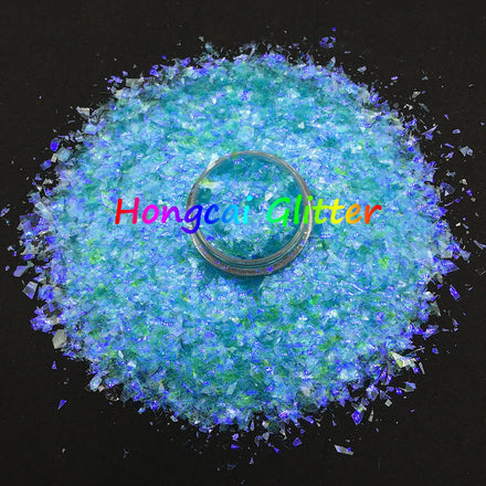 Wholesale Polyester Iridescent Glitter Confetti Irregular Flakes Nails Glitter Shards Flakes Shapes