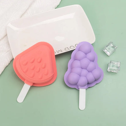 2024 Custom Silicone Ice Cream Mold Food Grade DIY Fruit Shape for Homemade Ice Cream or Tubs
