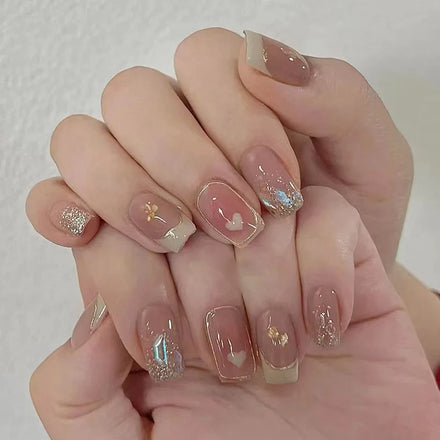 Handmade Cute Pretty ABS Acrylic False Nails Lovely Press-on Nails with Packaging Box for Finger Application Unique Design Style