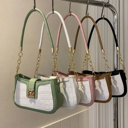 New Korean Leisure Chain Simple Underarm Small square Ladies Shoulder Bags for Women 2024