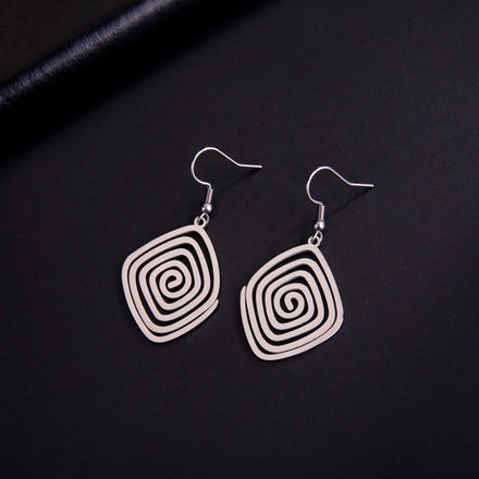 Irregular Spiral Swirl Drop Earrings Women Gold Color Stainless Steel Geometric Earring Trend Jewelry Gift Wholesale