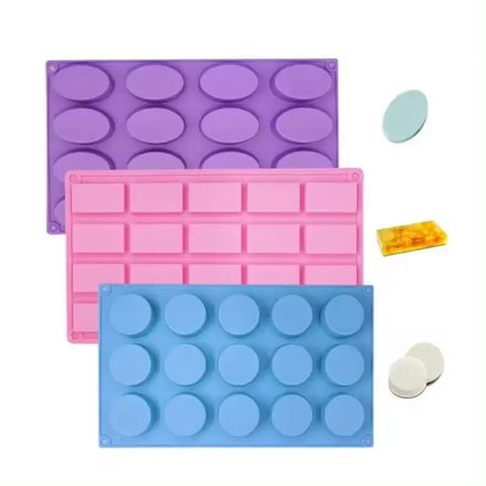2024 Hot Custom logo Reusable Mould BPA Free Silicone Mini Rectangle Shape Handmade Soap Mold for Soap Making