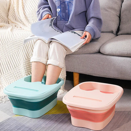 Folding Foot Bath Massager Collapsible BatMost Trendy Foot Basin Spa Plastic Foot Basin Bucket