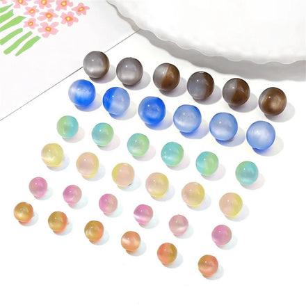 Wholesale Mixed Color Resin Cat Eye Beads for Jewelry Making Diy Bracelet