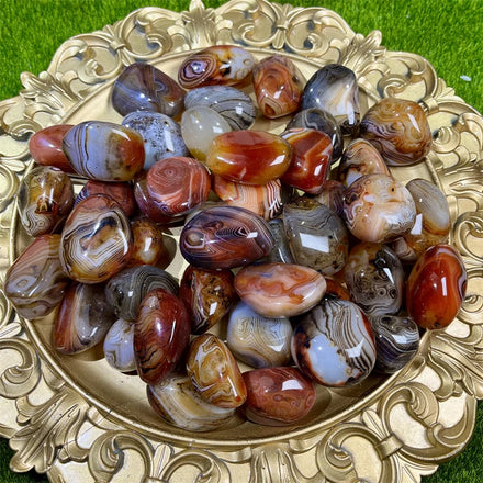 Bulk Wholesale Healing Stones Natural Crystal Polished Gravel Red Agate Sardonyx Tumble Stone for Home Decoration