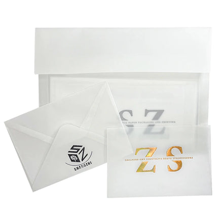 Custom Luxury Translucent Paper Envelope Vellum Paper Envelopes Envelope for Wedding Gift Packaging