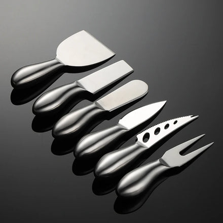 Stainless Steel Hollow Handle Fork Six-piece Set Kitchen Jam Cheese Knife Baking Cream Cheese Knife Set 1099001