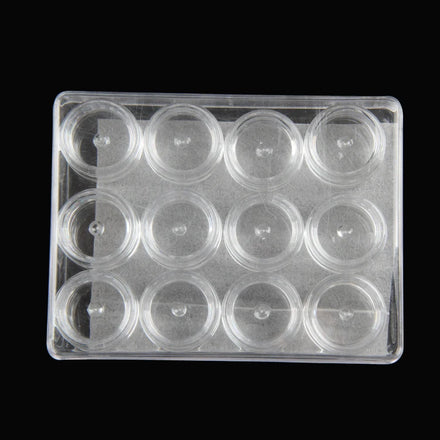 TSZS Clear 12 Pieces Set 3g Transparent Jewelry Makeup Storage Organizer Acrylic Cosmetic Storage Container Box for Homes