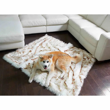 DROPSHIPPING High Quality Soft Fluffy Travel Print Pet Blanket Warm Comfortable Faux Fur Custom Dog Blankets Teddy