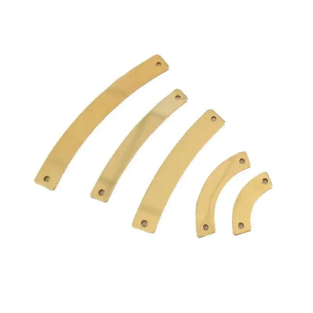 GP 14k Gold Filled Curved Bar Connector for Permanent Bracelet Necklace Jewelry Making Findings