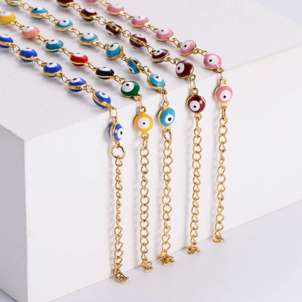 Summer Fashion Foot Chain Jewelry Colorful Beaded Anklet Heart Tassel Pendant Anklet Bohemian Anklet Set Wholesale