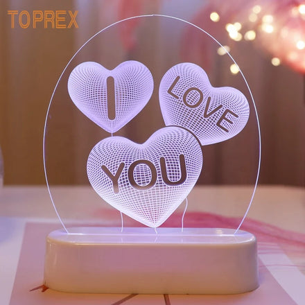 Custom Glowing Acrylic LED Cordless Table Lamp Personalized Design Warm White RGB LED Lights for Easter Christmas Ramadan Decor